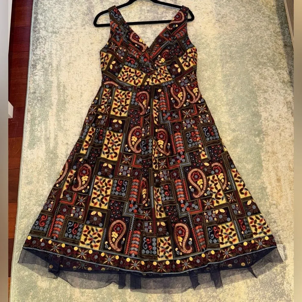 Saks FifthAvenue Patterned Midi Dress Saks FifthAvenue Patterned Midi Dress